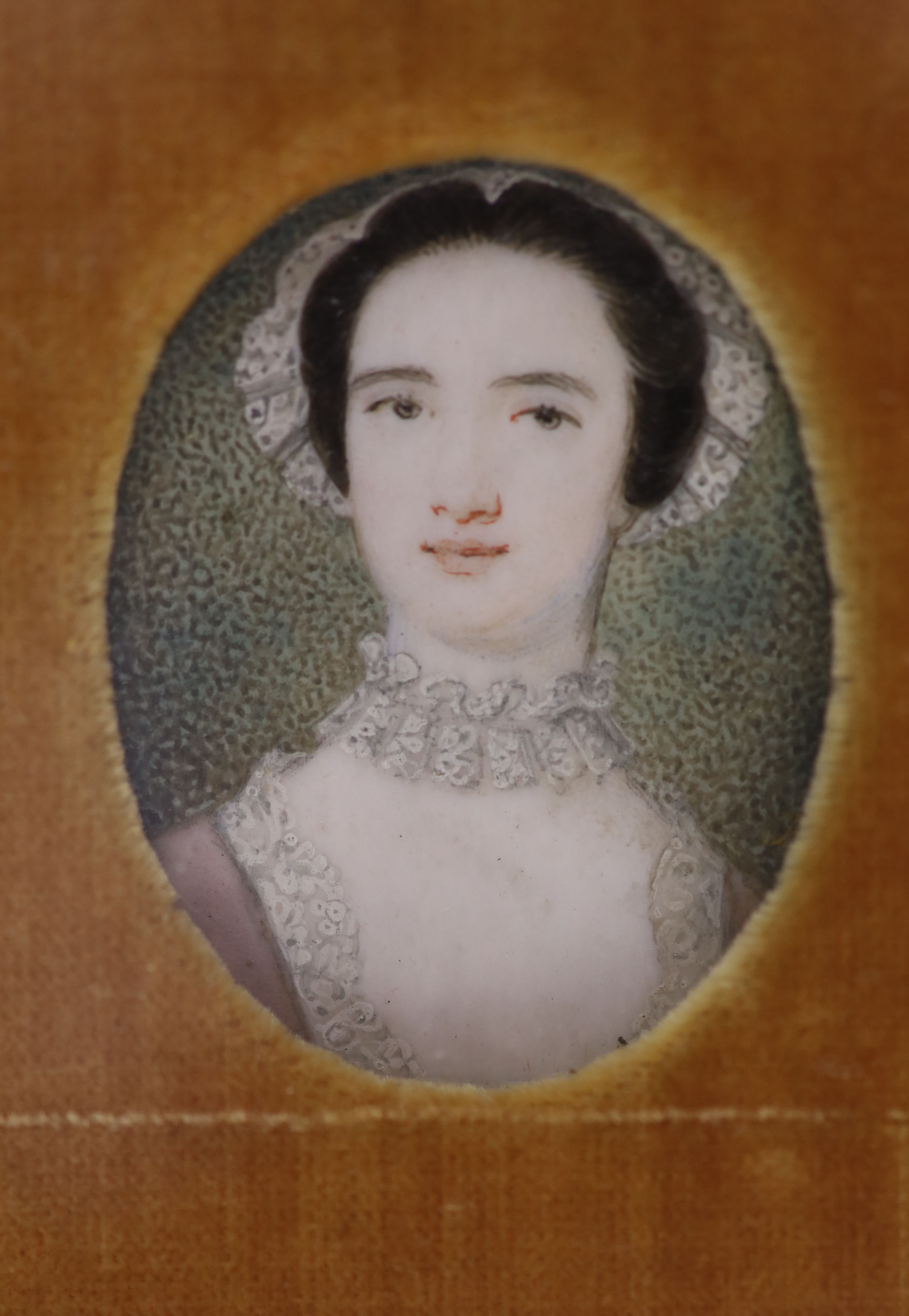 Irish School circa 1800 , Miniature portraits of members of the Burges family and of Lord Nelson, watercolour on ivory, Largest 5 x 3.5 cm